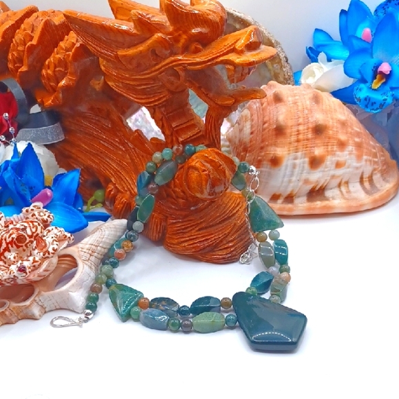 Jay King Jewelry - Jay King DRT Jasper and Moss Agate Beaded Necklace
